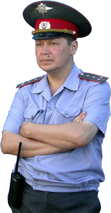Persondisapproving Russian Policeman - Portable Network Graphics (378x739), Png Download