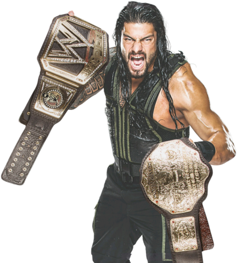 Wwe World Champion - Roman Reigns Png Whc (835x956), Png Download