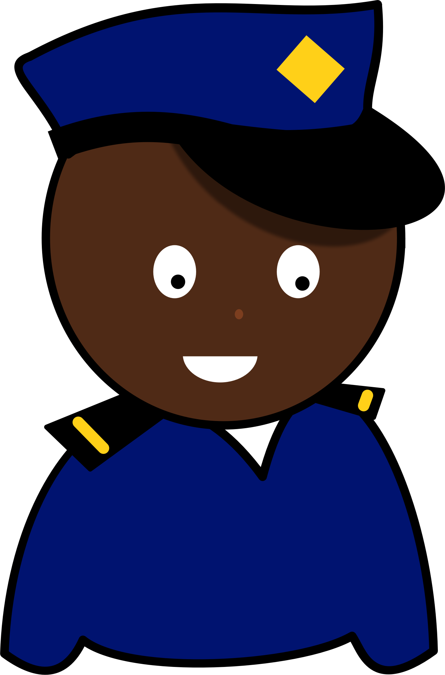 This Free Icons Png Design Of African Policeman (1436x2174), Png Download