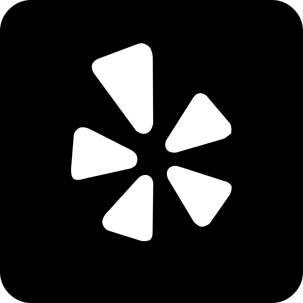Png File - Yelp Logo White Png (980x980), Png Download