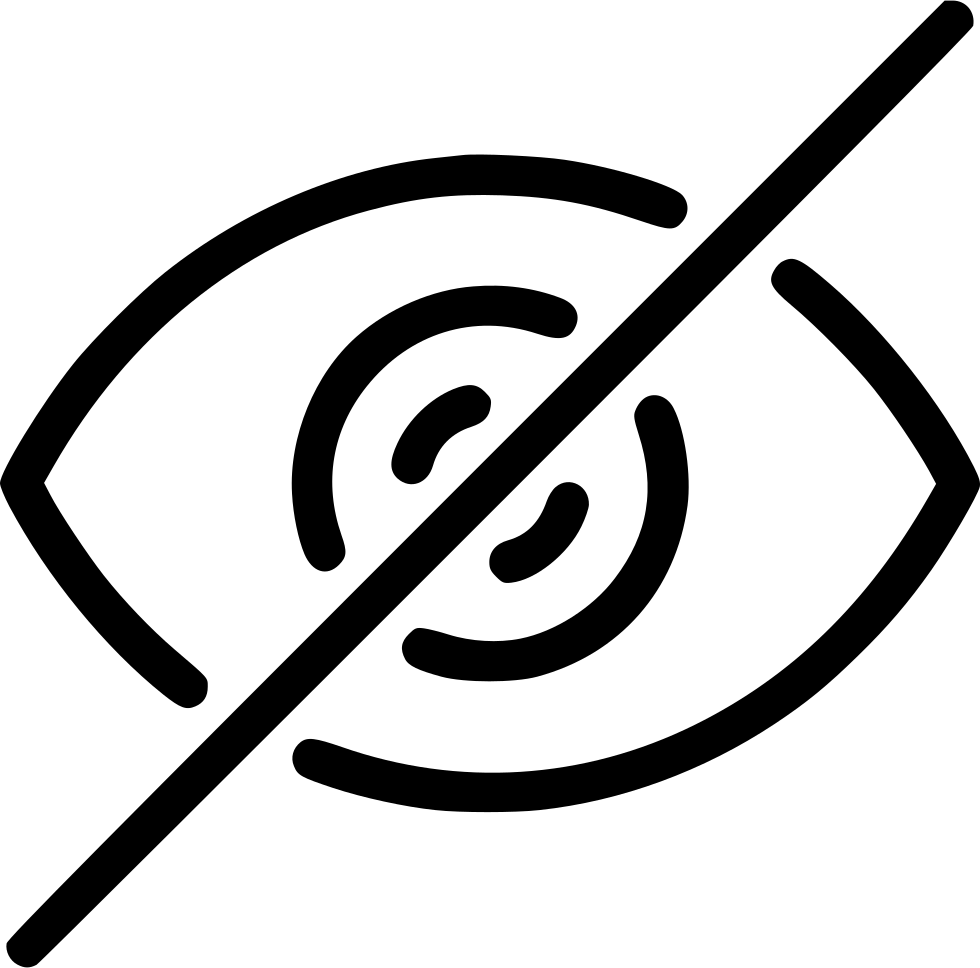 Eye Visibility Hide Invisible Comments - White Mic Mute Png (980x968), Png Download