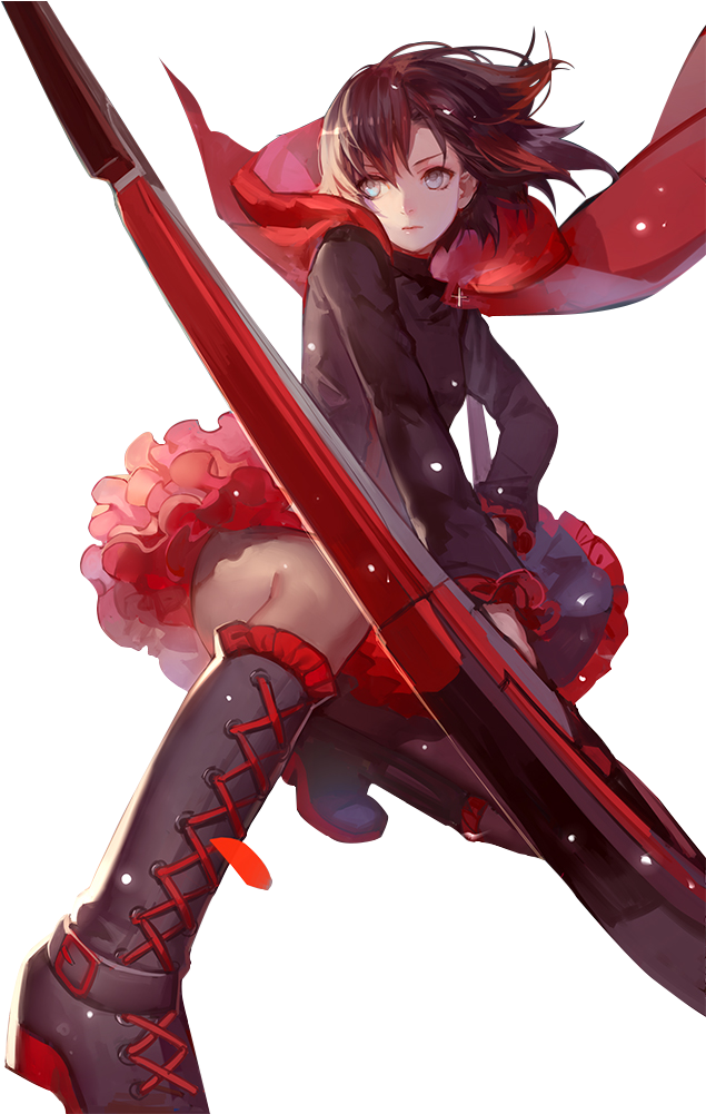 Rubyrose - Ruby Rose Anime Rwby (707x1000), Png Download