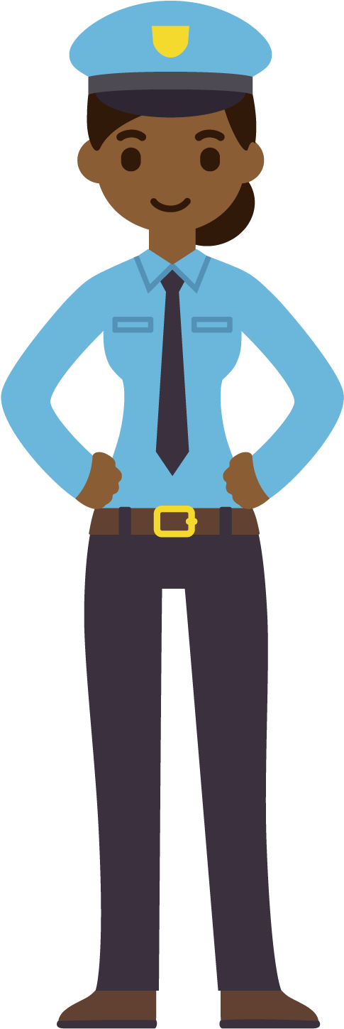 Jpg Royalty Free Library Cartoon Animation A Uniformed - Policeman Animation (1500x1500), Png Download