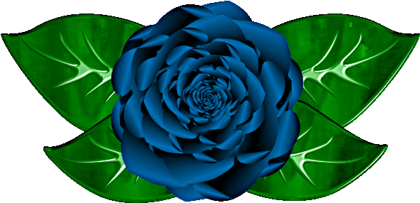 Blue Flower Clipart Blue Rose - Clip Art Blue Rose (618x311), Png Download