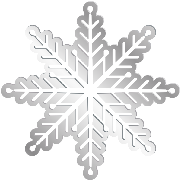 Silver Snowflake Png Clip Art Image - Clip Art (600x600), Png Download