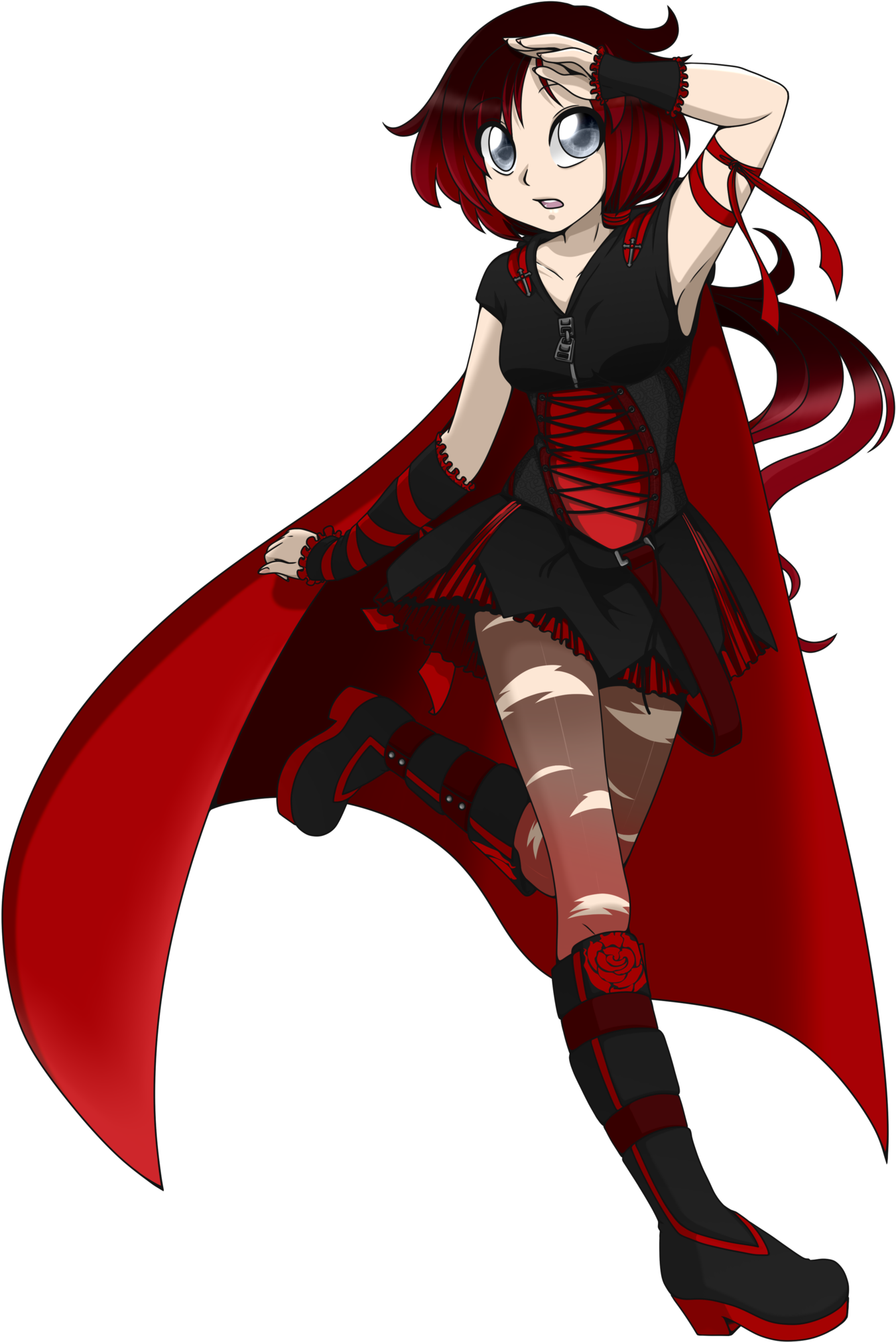 Rwby Ruby Rose Rwby Clipart - Fanfiction Ruby Rose Rwby (1600x2133), Png Download
