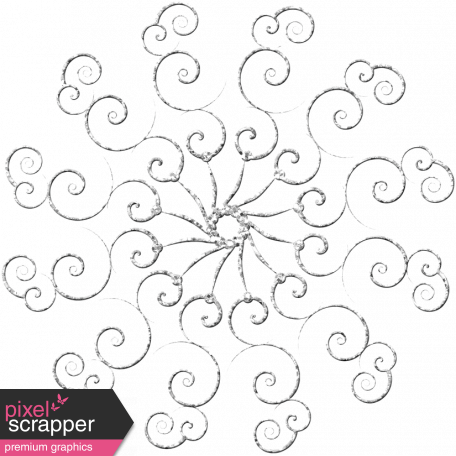 Silver Snowflake Png Banner Freeuse Stock - Digital Scrapbooking (456x456), Png Download