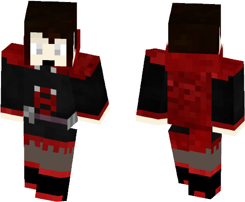 Ruby Rose - Rwby - Minecraft Skin John Wick (584x497), Png Download