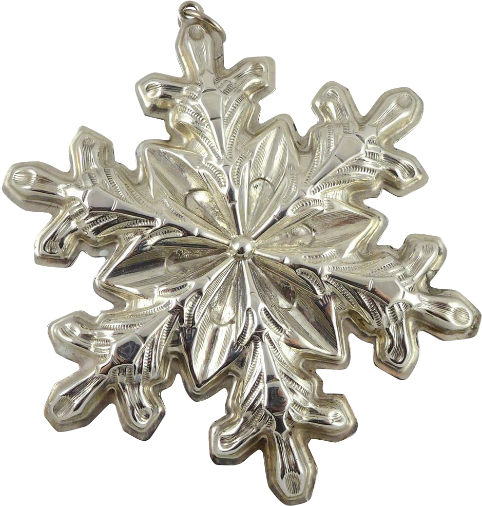 Gorham Sterling Silver Snowflake Christmas Ornament - Christmas Day (984x984), Png Download