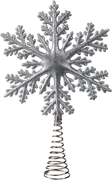 Tree Topper Snowflake With Glitter, Silver - Baby It's Cold Outside Card (436x700), Png Download