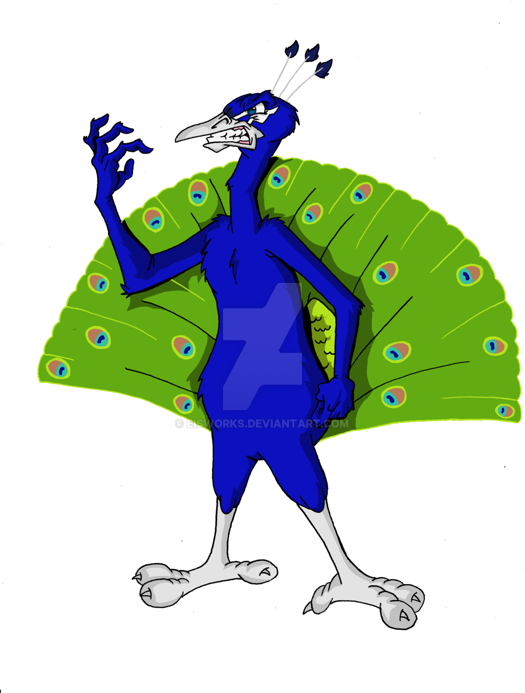 Peacock Clipart Angry - Angry Peacock Clipart (1024x1350), Png Download