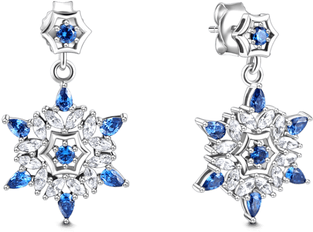 Earrings Soufeel Snowflake Earrings (750x750), Png Download
