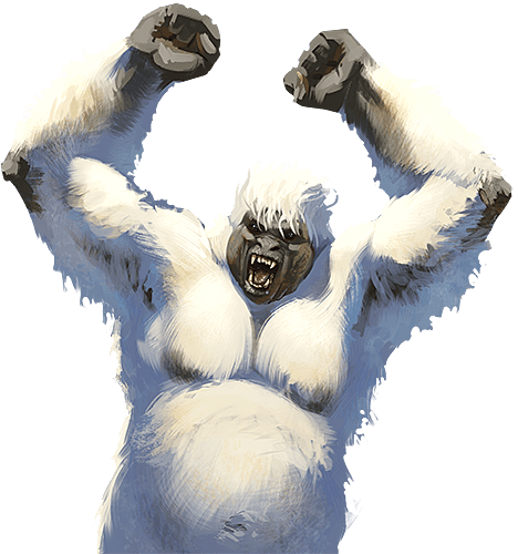 Drawing Creatures Yeti Image Freeuse Stock - Йети Png (468x500), Png Download