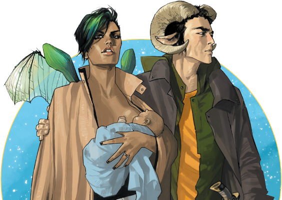 A Cover From The Comic Saga - Saga [book] (620x400), Png Download