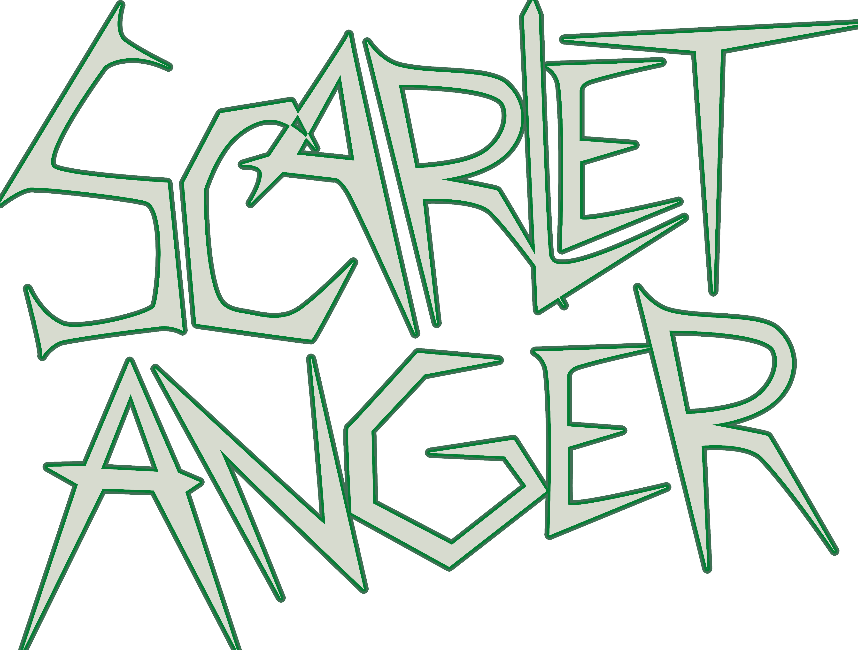 Scarlet Anger Old Long Green Logo - Line Art (3543x2686), Png Download