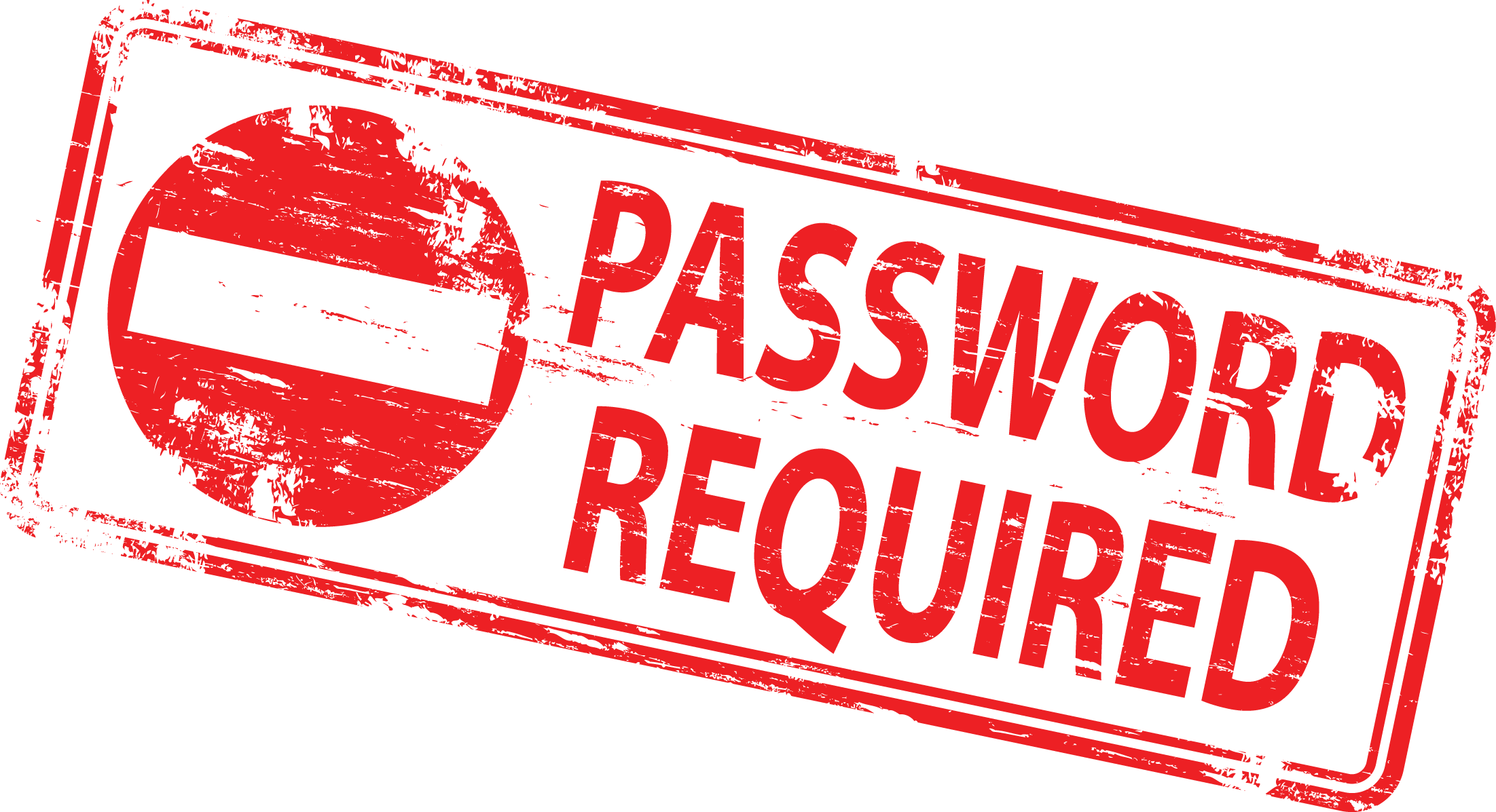 Secret Password Clipart - Password Required (2203x1197), Png Download