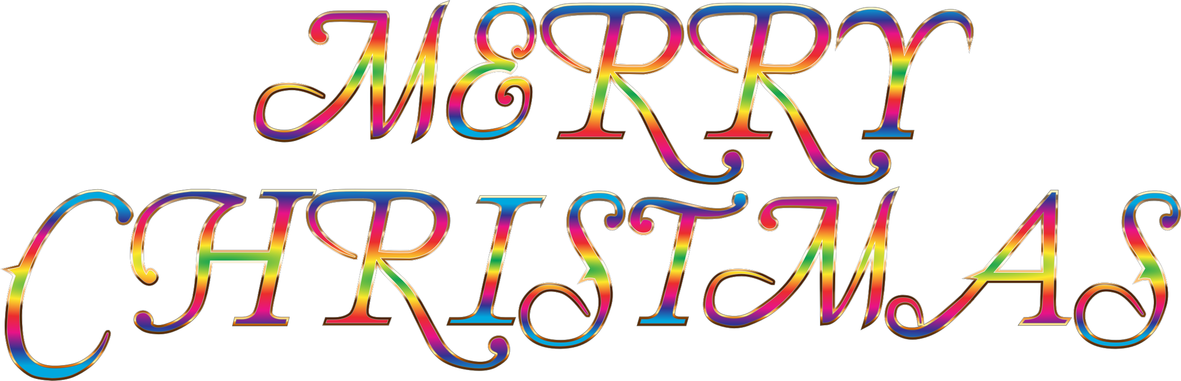 Merry Christmas Transparent Tumblr Download - Merry Christmas Clear Background (2375x767), Png Download