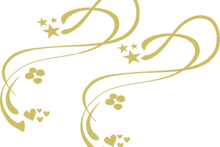 Golden Vector Line Png - Decorative Vines Clip Art (450x300), Png Download
