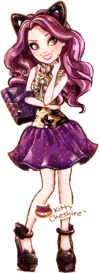 Book Party Kitty - Kitty Cheshire Book Party (347x917), Png Download