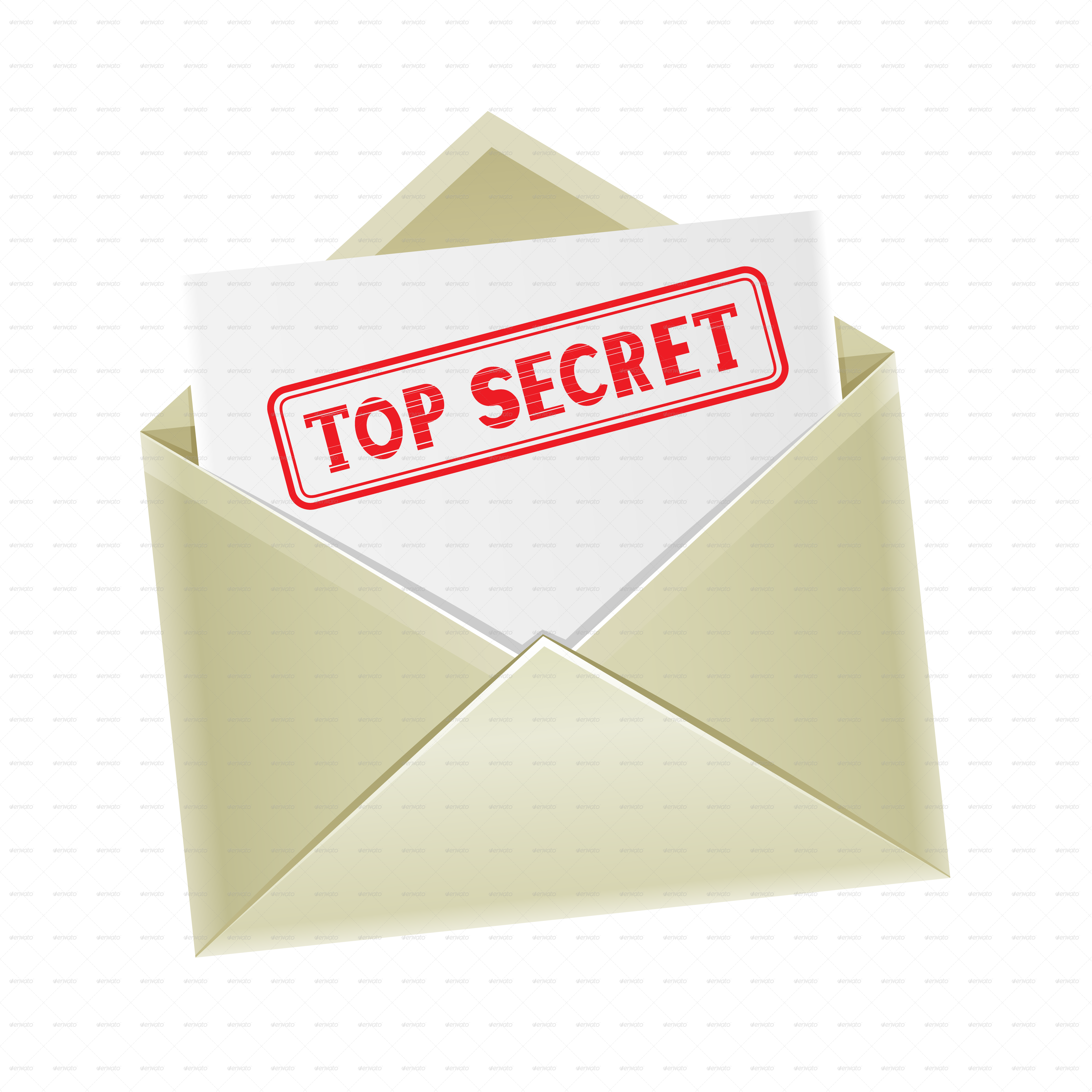 Envelope Transparent Top Secret Royalty Free Stock - Top Secret Envelope (4961x4961), Png Download