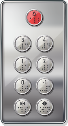 Goldenline Elevators Control Panel - Elevator Control Panel Png (309x437), Png Download