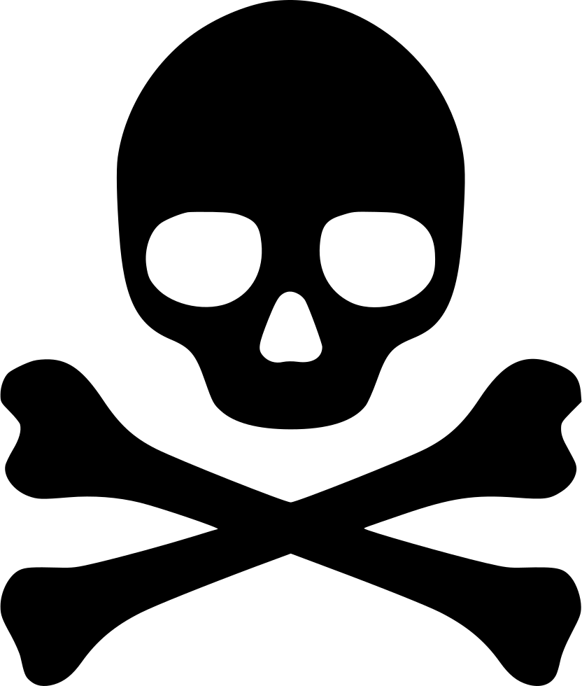 Death Crossbones Comments - Skull And Crossbones Easy (832x980), Png Download