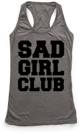 Sad Girl Club Racerback Tank Top - Rain Drop Top Top (484x484), Png Download