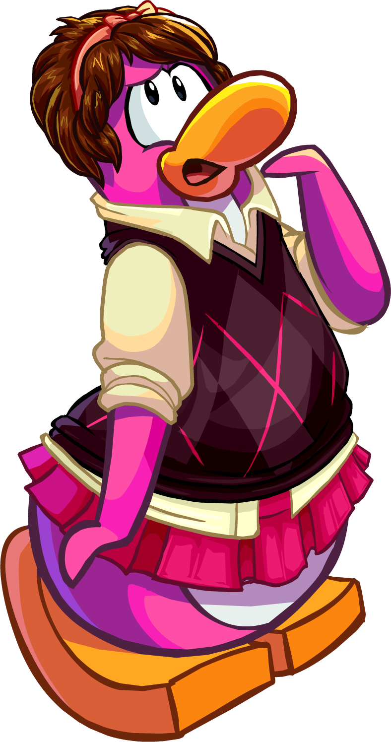 Cpt 465 Girl Penguin - Club Penguin Girl (788x1495), Png Download