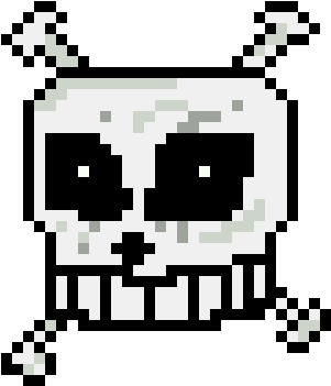 Crossbones - Cartoon (430x510), Png Download
