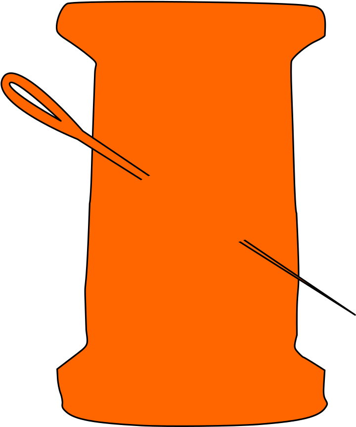 Needle And Thread Silhouette - Scalable Vector Graphics (1024x1024), Png Download