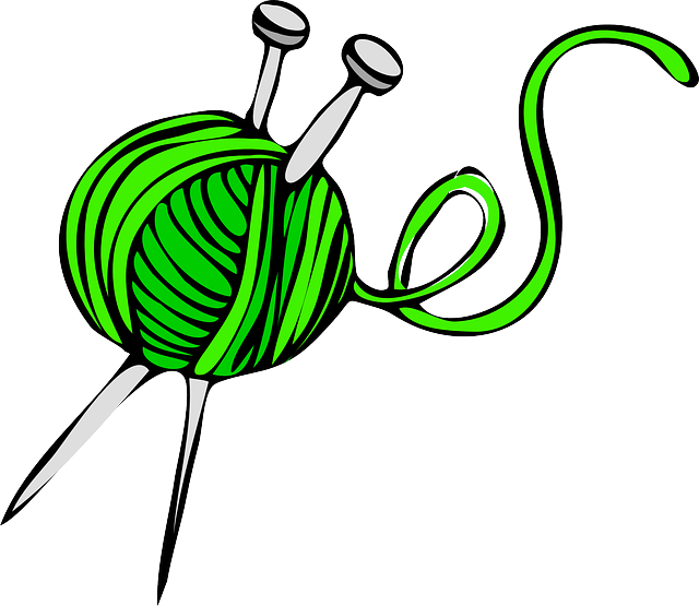 Wool, Yarn, Green, Knitting, Ball, Clothing, Thread - Yarn Clipart Png (640x555), Png Download