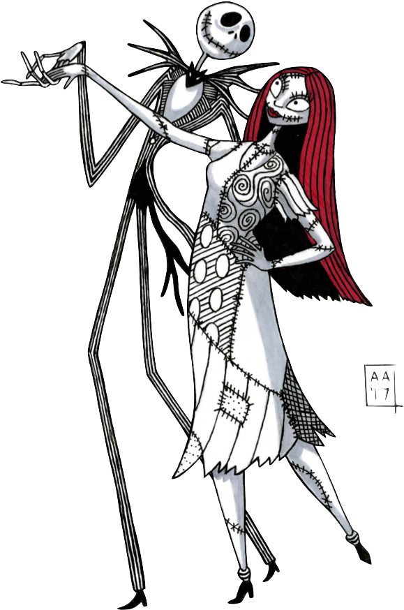 Image Of Jack♡sally - Jack And Sally Dancing (589x883), Png Download