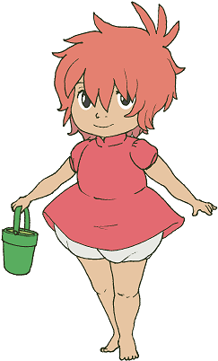 Svg Royalty Free Clear Background By Lycheepuddn Deviantart - Ponyo With No Background (351x467), Png Download