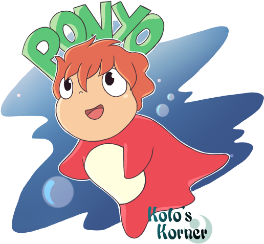 Ponyo - Cartoon (530x486), Png Download