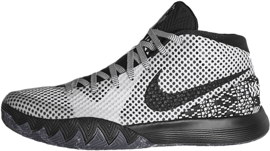 Band Cheap Nike Kyrie 1 Bhm White Black Dark Grey 718820 (640x387), Png Download