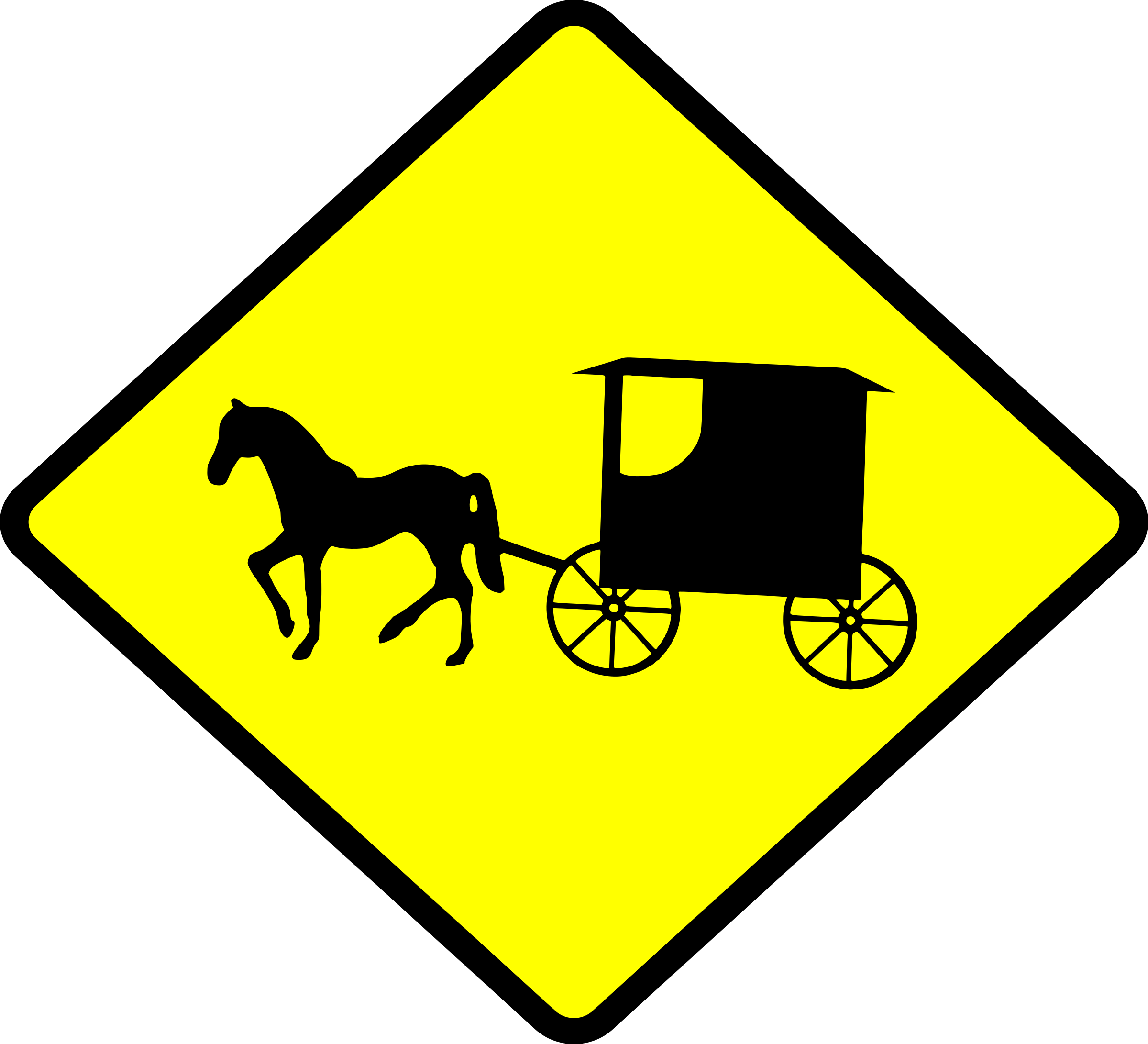 This Free Icons Png Design Of Caution Amish Buggies (2400x2182), Png Download