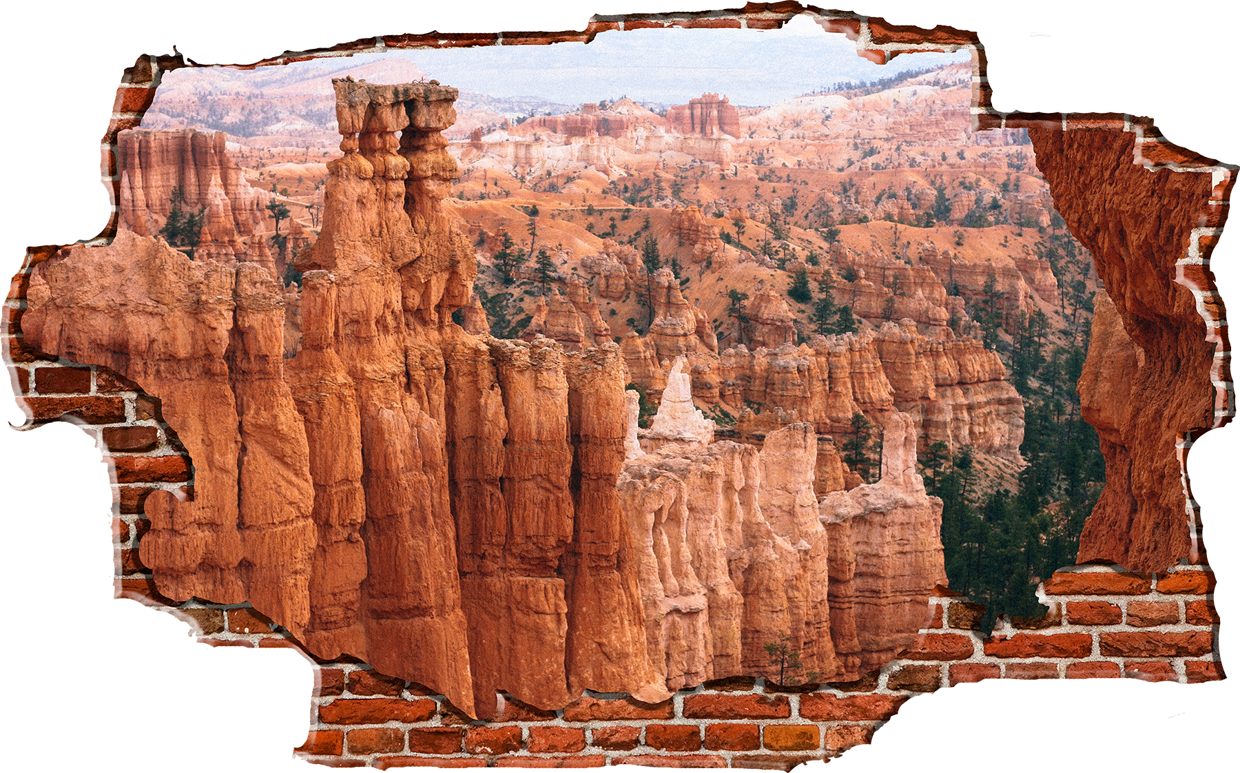 Zapwalls Decals Breaking Wall Inner Grand Canyon - Bryce Canyon National Park (1800x1122), Png Download