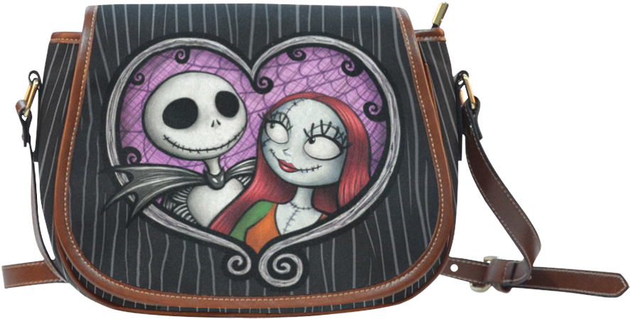 Jack And Sally Saddle Bag/large - Jack And Sally Saddle Bag/large Fashion Shoulder Bag (1000x1000), Png Download