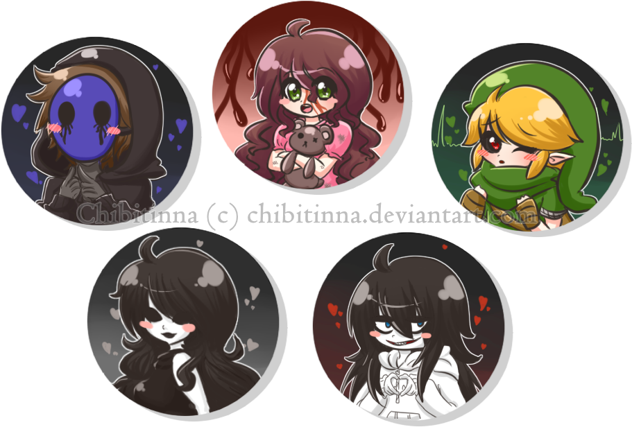 Creepypasta Buttons (951x676), Png Download