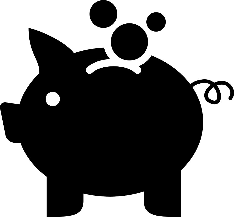 Piggy Bank Icon Png - Money Icon Black (980x908), Png Download