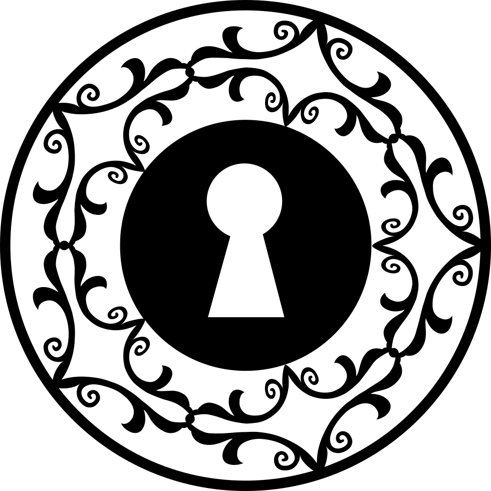Keyhole In Decorative Circle - Diseños De Cerraduras (980x980), Png Download