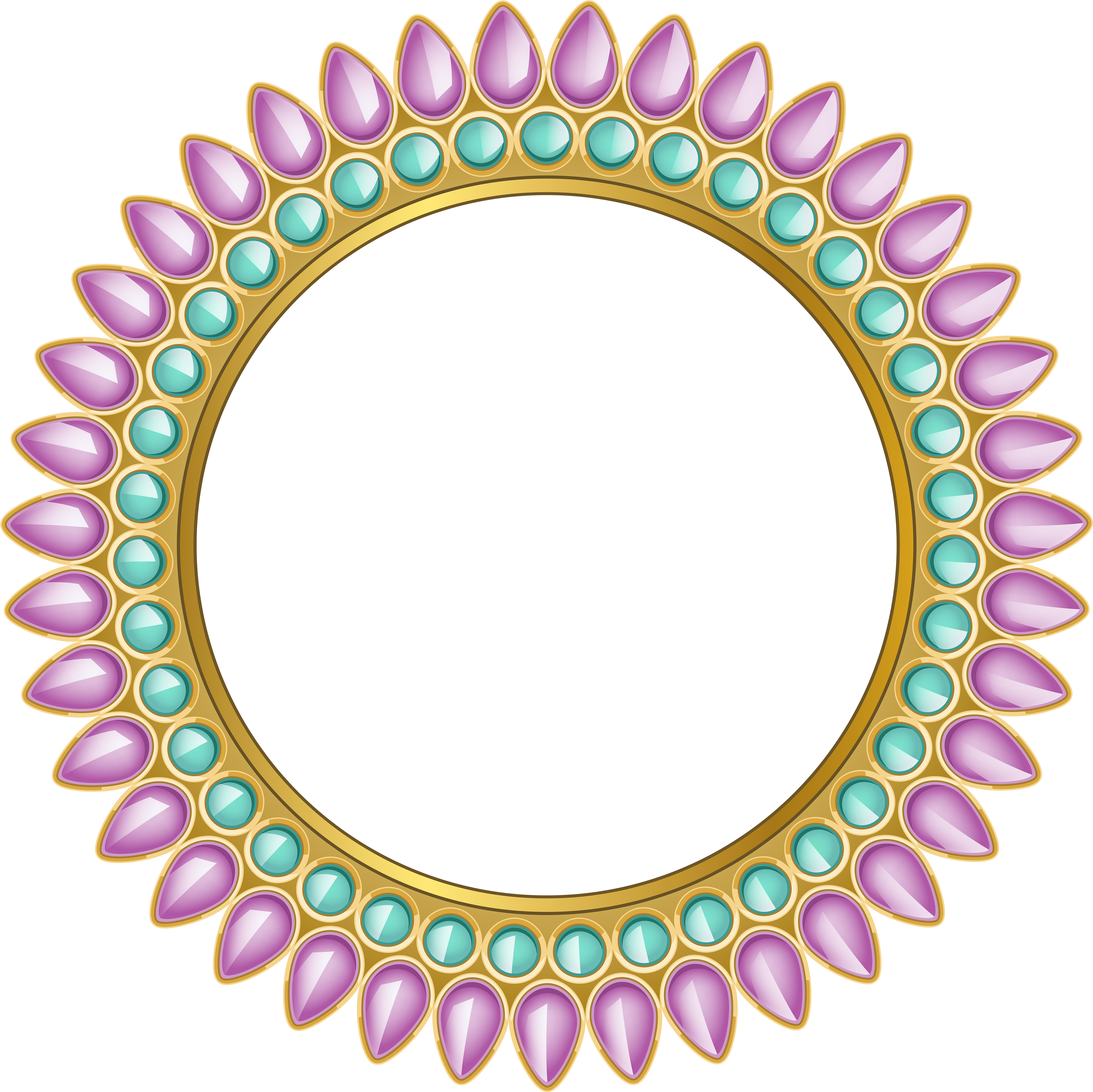 Jpg Freeuse Border Frame Png Image Gallery View Full - Necklace (5000x4996), Png Download