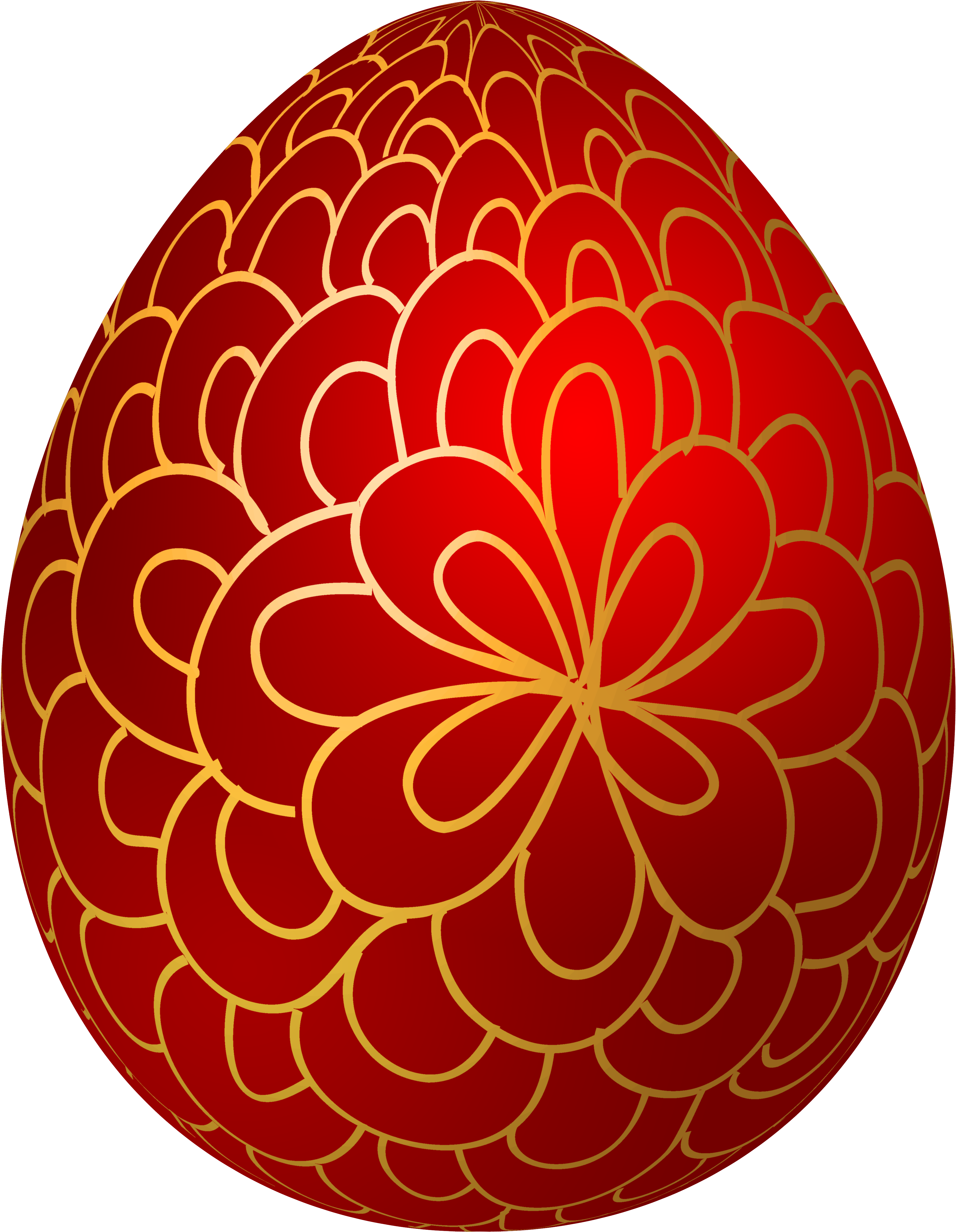 Red Decorative Easter Egg Png Clip Art - Art (3879x5000), Png Download