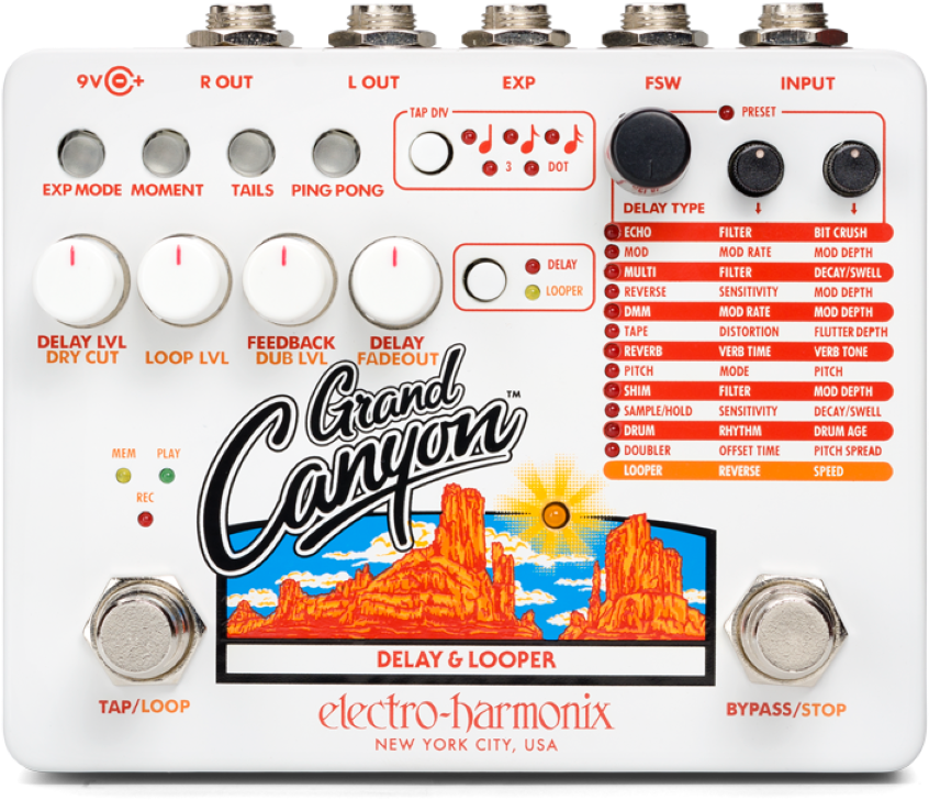 Back To Product Page / Download Png Image File - Electro Harmonix Canyon Delay & Looper Pedal (791x640), Png Download