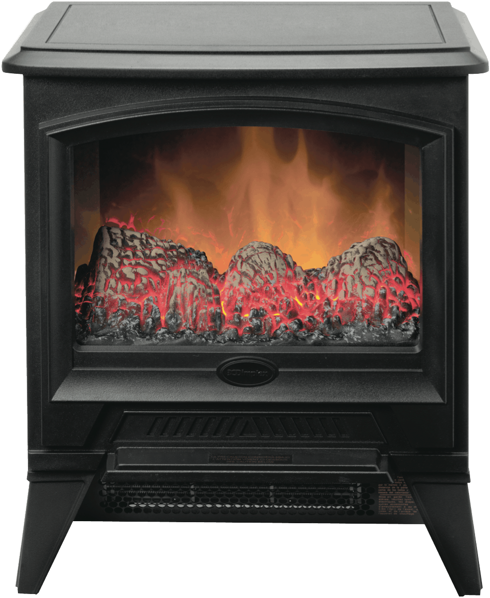 New White 1800w Free Standing Electric Stove Fireplace - Wood-burning Stove (982x1199), Png Download