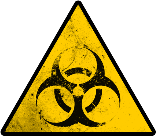 Biohazard Png - Biohazard Warning Label (674x674), Png Download