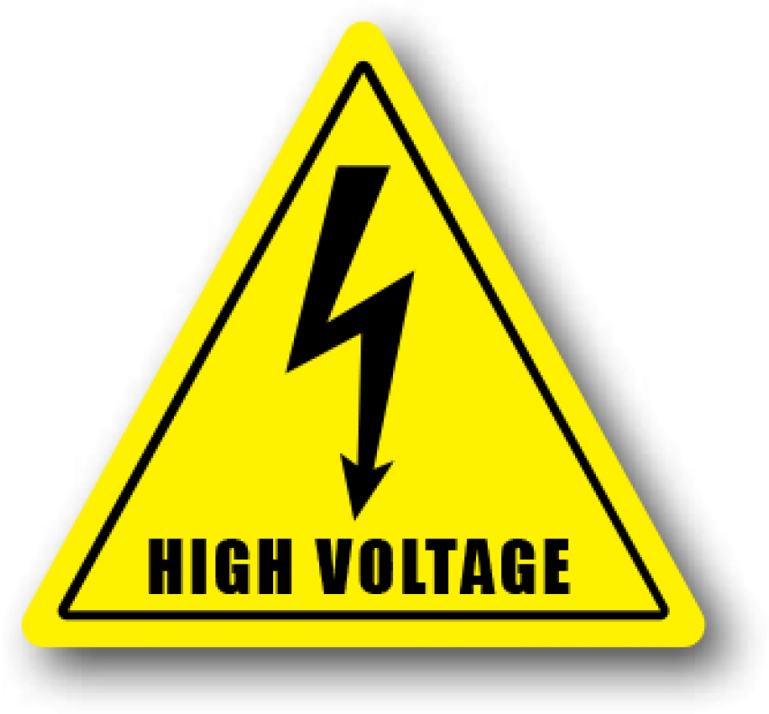 Durastripe Yellow Triangle Floor Safety Sign, High - Safety Sign High Voltage (1000x939), Png Download