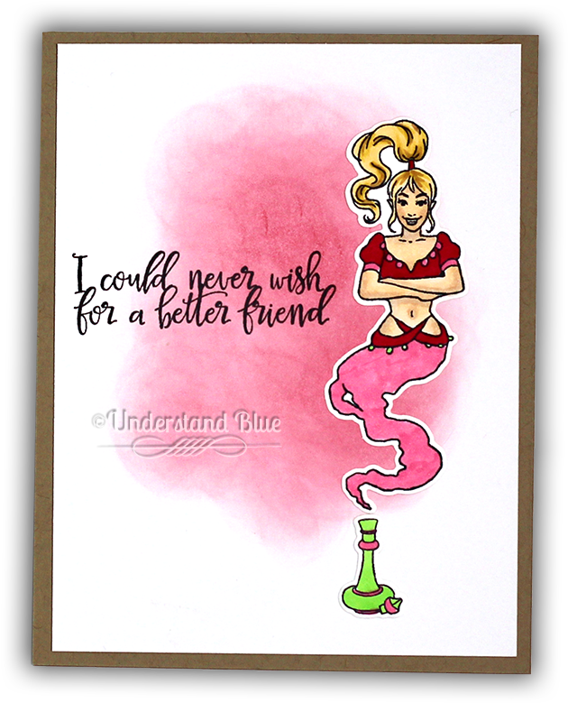 I Dream Of Jeannie Card By Understand Blue - Cartoon (650x794), Png Download