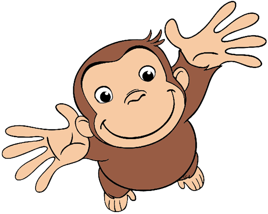 Clip Free Library Clip Art Cartoon - Curious George Clipart (548x437), Png Download
