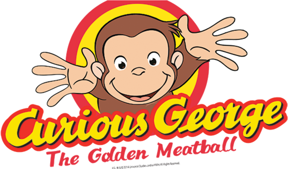 January 23 February - Curious George The Golden Meatball Logo (600x380), Png Download